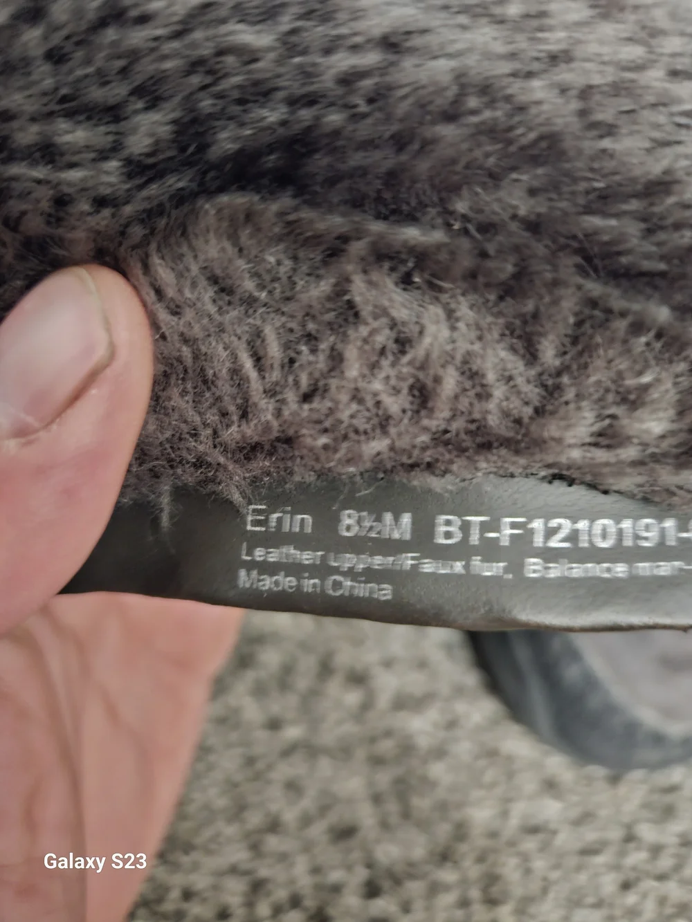BareTraps Women's 8.5 Gray Faux Suede Faux Fur Tall Winter Boots Side Zip